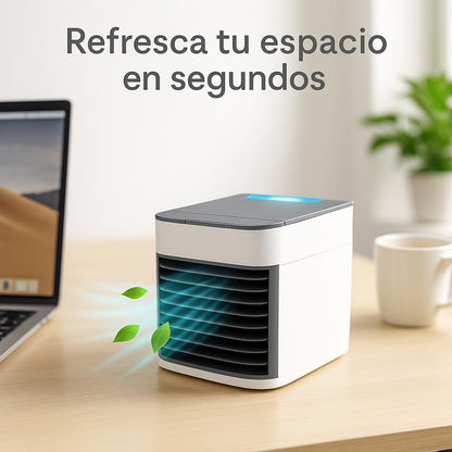Mini Aire Portátil 3 en 1 | Enfriador + Humidificador + Purificador