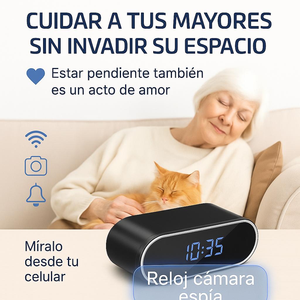 Reloj Espía WiFi 4K con Visión Nocturna y Detección de Movimiento – Seguridad Invisible en tu Hogar