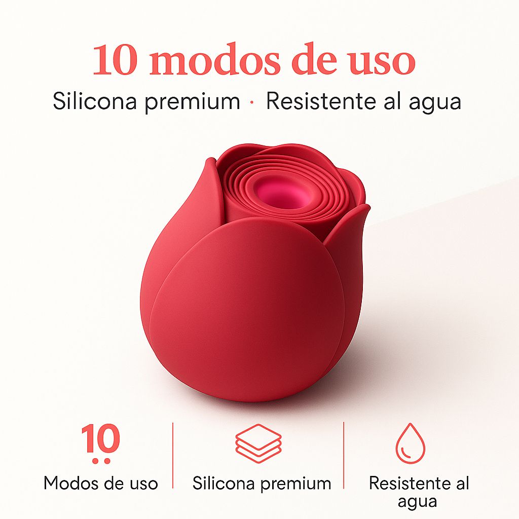 " Rosa Recargable 🌹 – 10 Modos de Bienestar y Relajación”