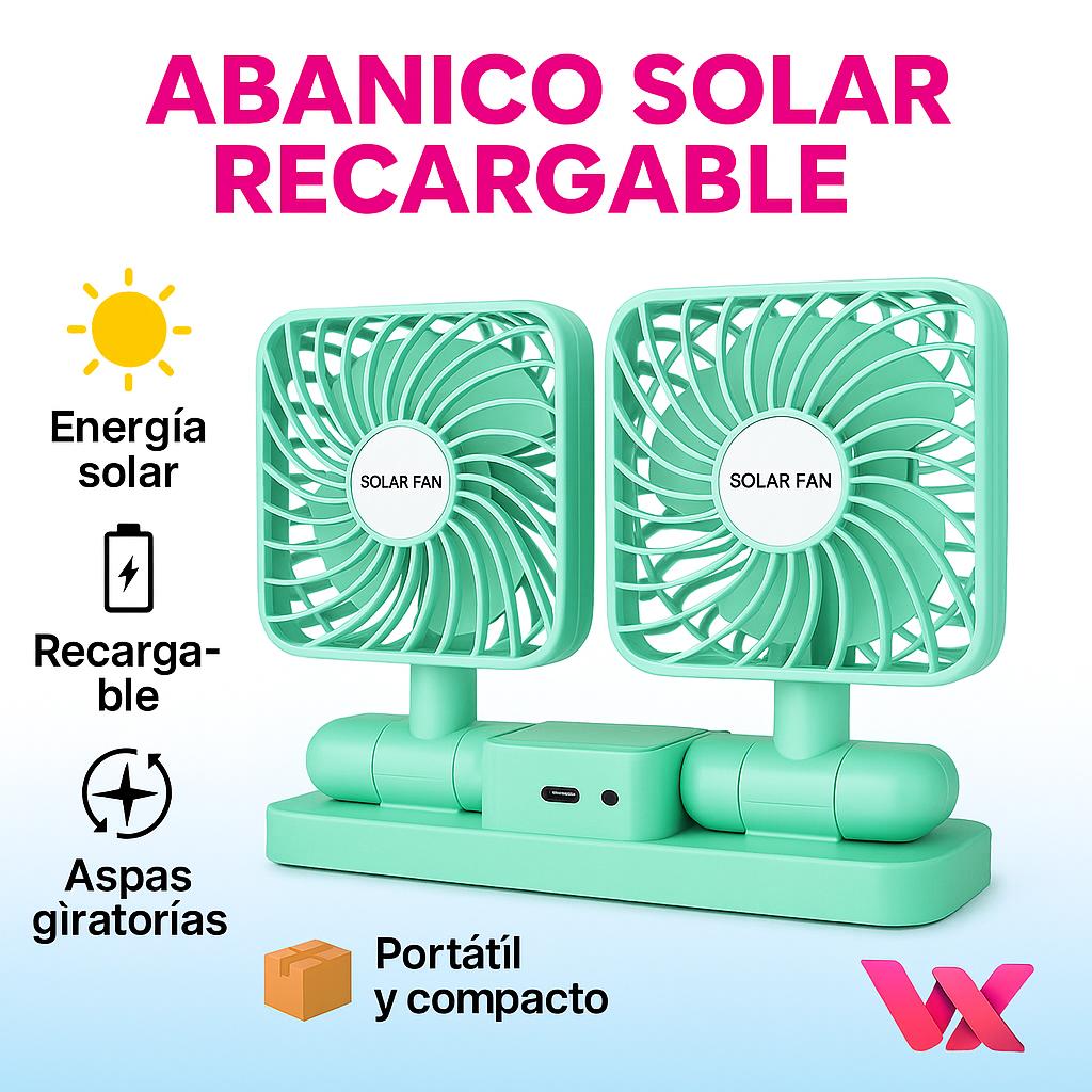 🌞Abanico Solar Doble