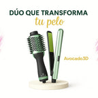 COMBO CEPILLO + PLANCHA ALISADORA con Iones Negativos