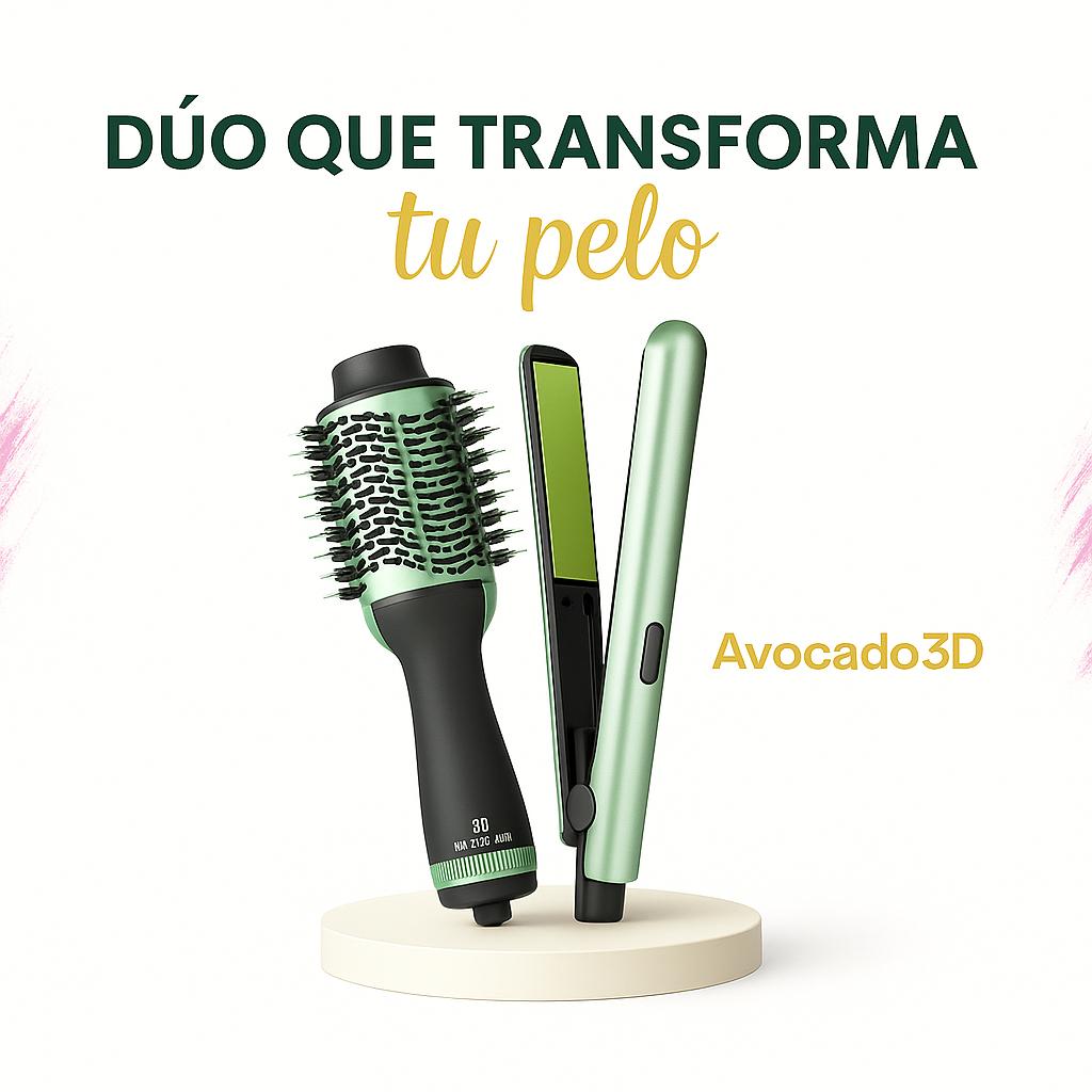 COMBO CEPILLO + PLANCHA ALISADORA con Iones Negativos