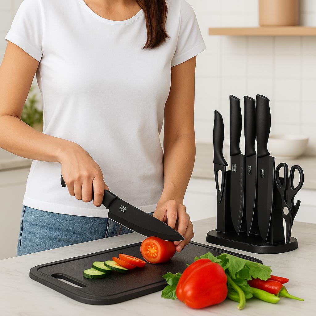 Set de Cuchillos  Premium 7 Piezas (Acero Inoxidable)