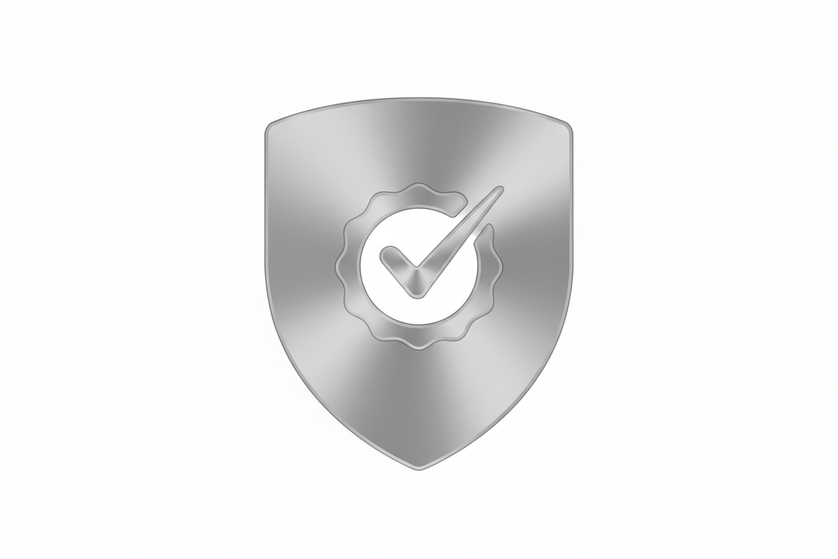 ICONO DE GARANTIA SIN TEXTO EN GRIS PLATEADO