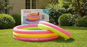 Piscina Inflable de 4 Aros Arcoiris
