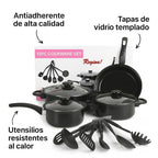 Set De Ollas Antiadherentes con Tapas