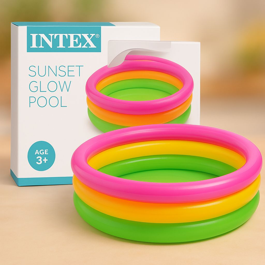 Piscina Inflable de 4 Aros Arcoiris